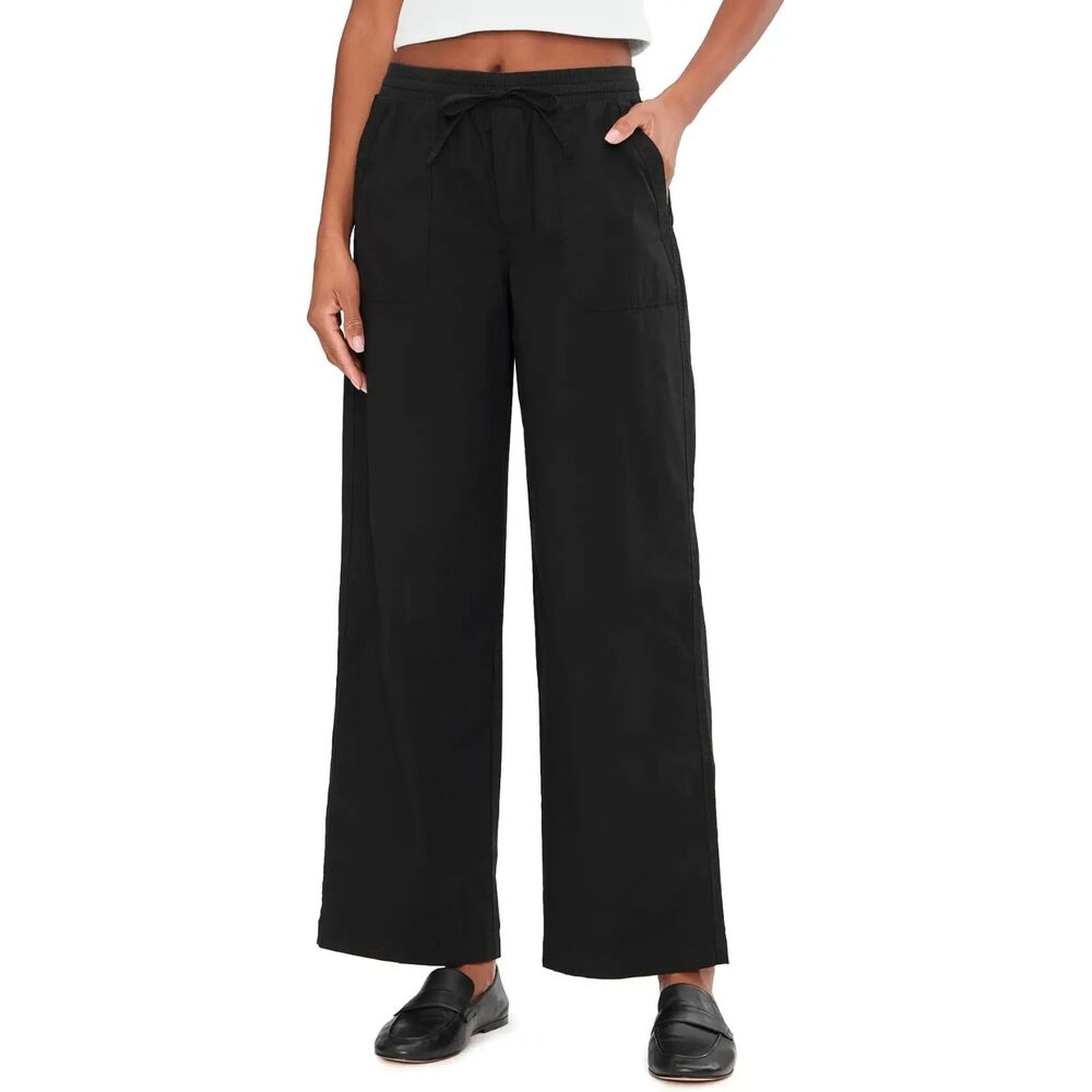 PACT NWOT Black Poplin Pants Sz. XL Minimalism Capsule Wardrobe Sustainable